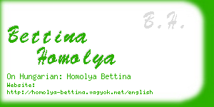 bettina homolya business card